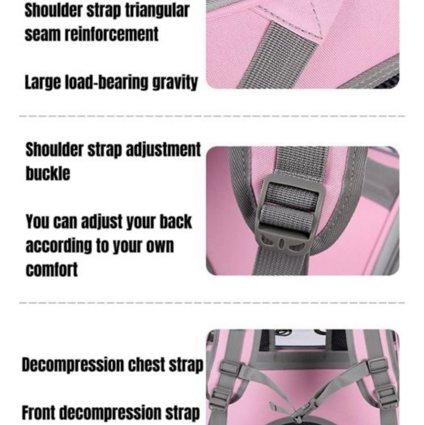 Pet Bag • Portable dog bag • Large capacity breathable cat backpack