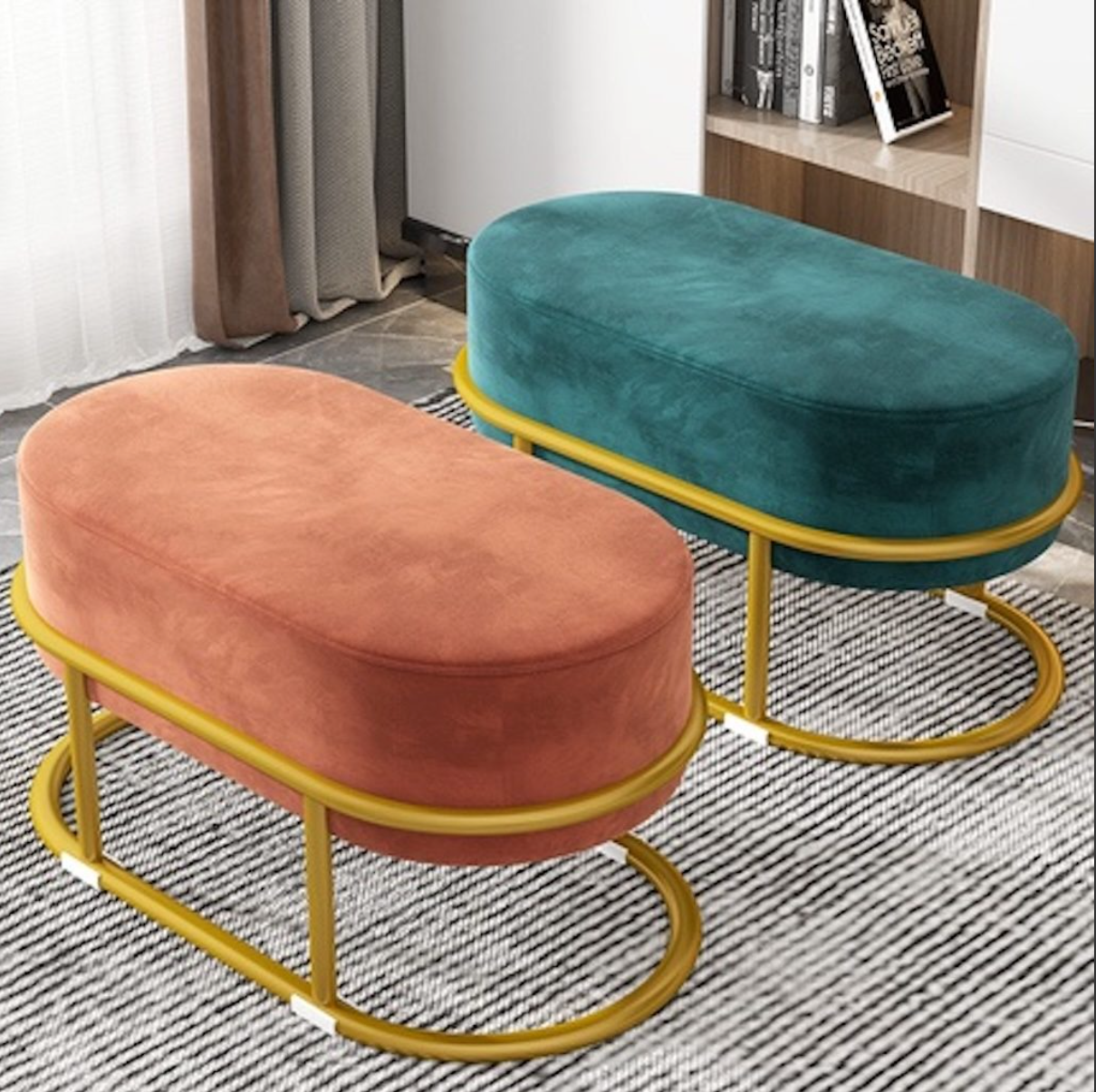 Small stool, household low stool, living room, round stool, sitting pier