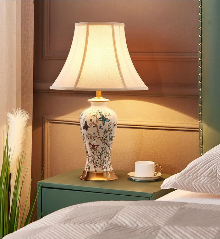 Ceramic Table Lights LED Simple Creative Luxury Bedside Desk Lamp