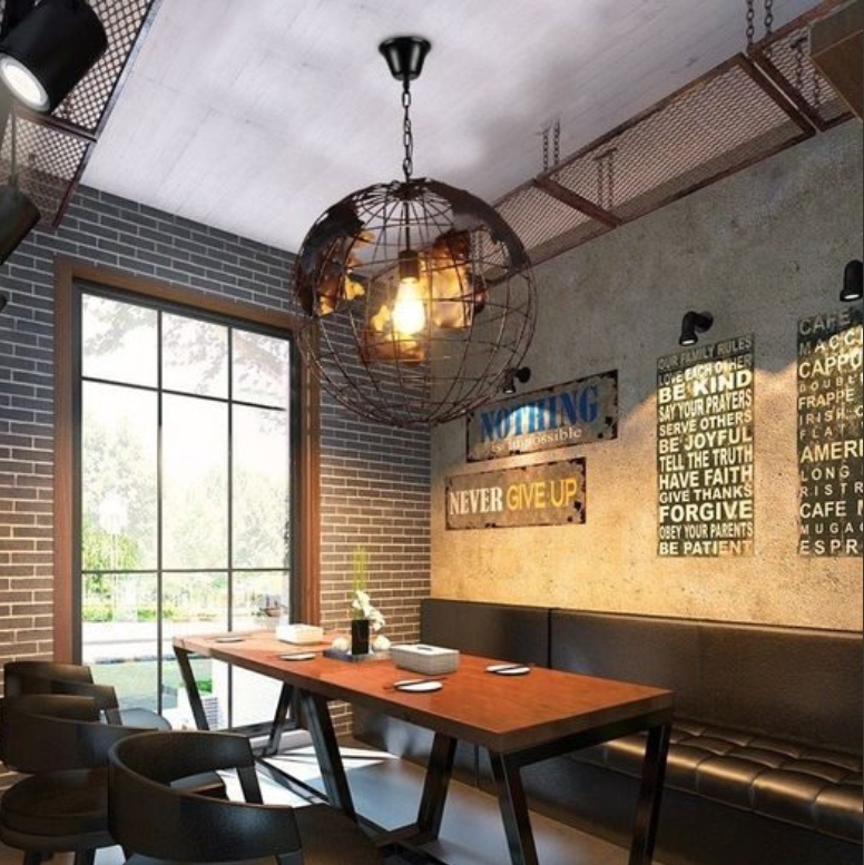 Modern simple art pendant light • Coffee shop,restaurant, bar iron pendant light