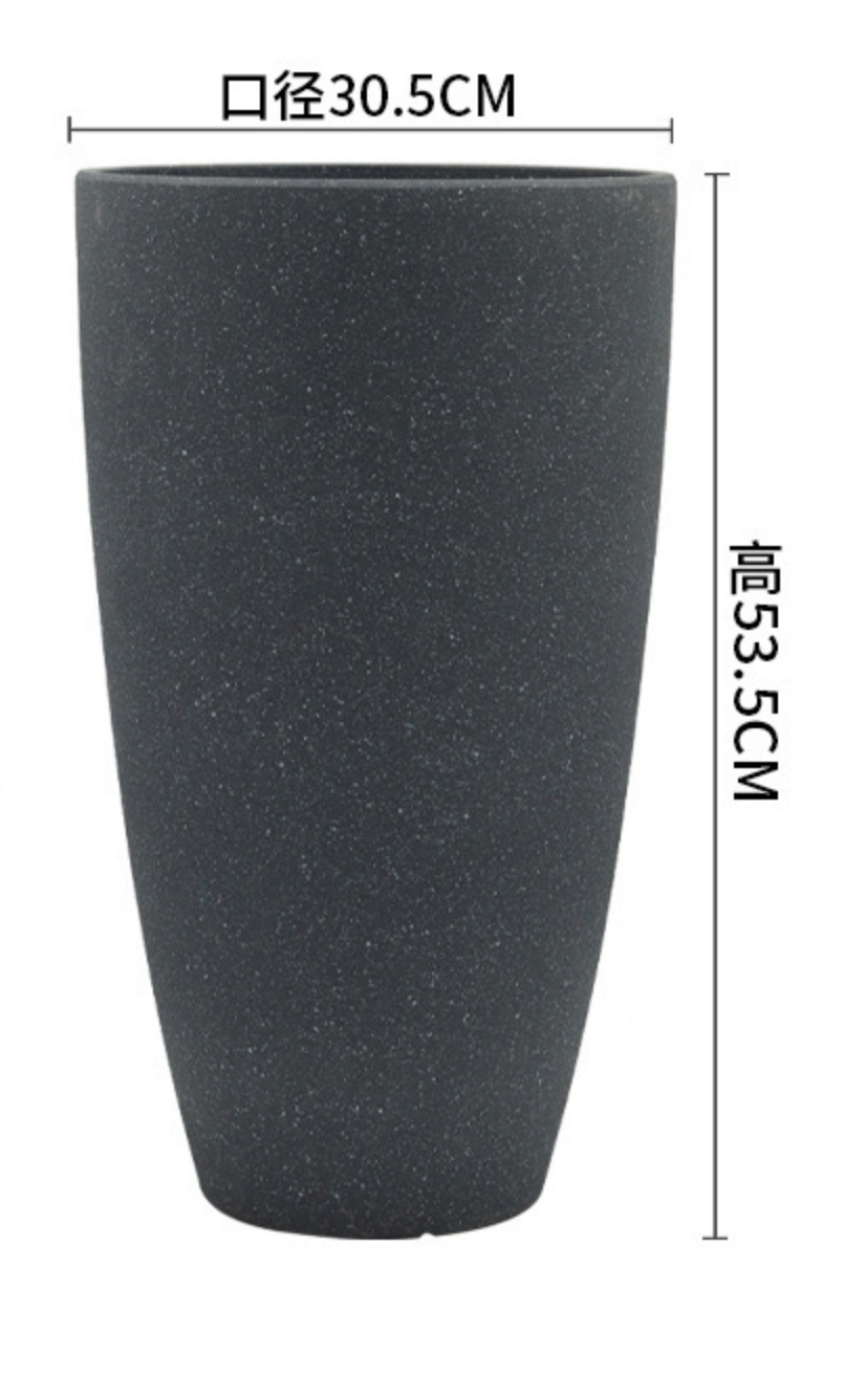 Thickened Plastic Flower Pots Imitating Cement 535mm