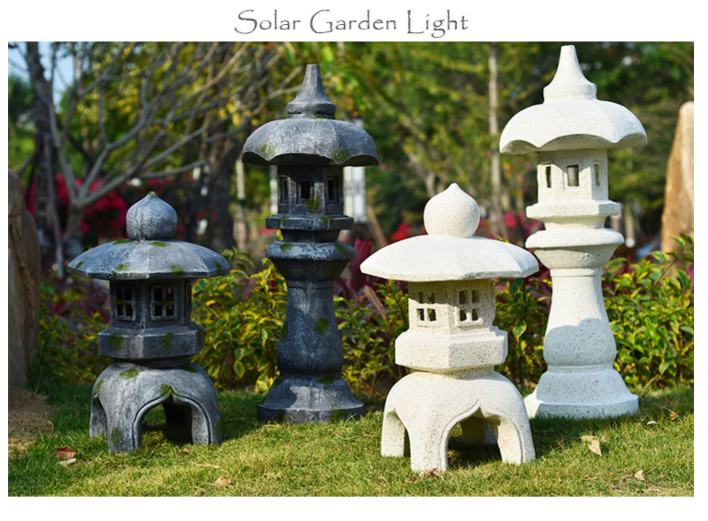 Art Decoration Japanese Style Lantern Solar Garden Lamp