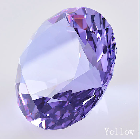 Blue Crystal Glass Diamond for Paperweight Table Home Decoration