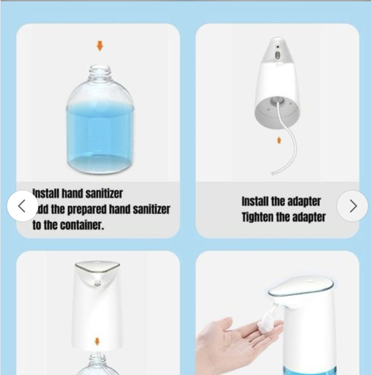 Smart sensor charging soap dispenser • contactless hand soap dispenser