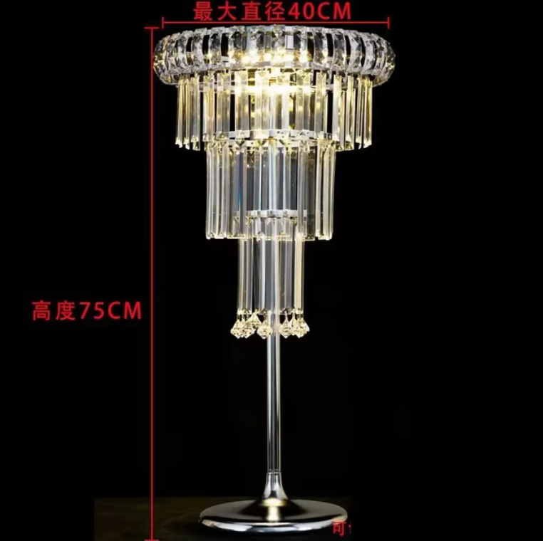 LED Glod Crystal Flowe Vase Wedding Decoration Table Centerpieces Candelabra