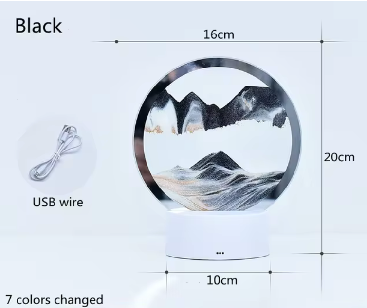 Quicksand Table Lamp, internet red hourglass decompression ornament