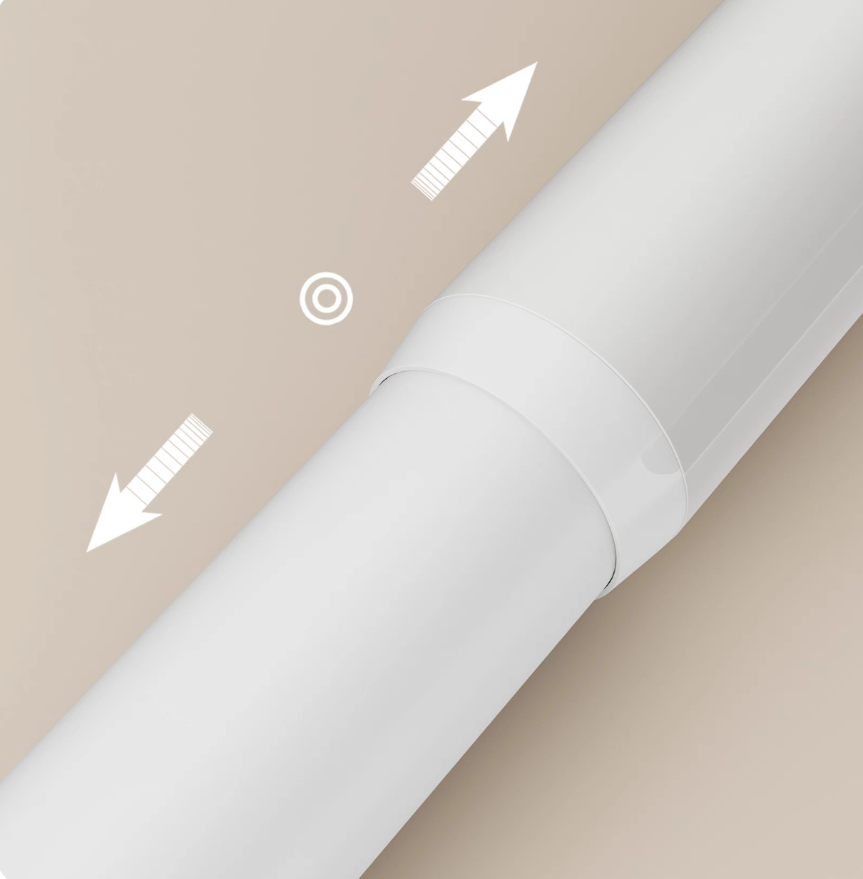 Non-punching retractable shower curtain rod • Curved L-shaped - White