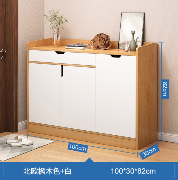 Simple Composite Wood Hallway Shoe Storage with Drawers