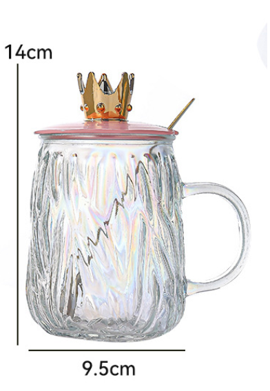 Glass coffee cup coffee cup glass material glass coffee cup set 400ml