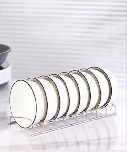 Stainless Steel Dish Draining Rack Kitchen Pot Lid Plates Storage