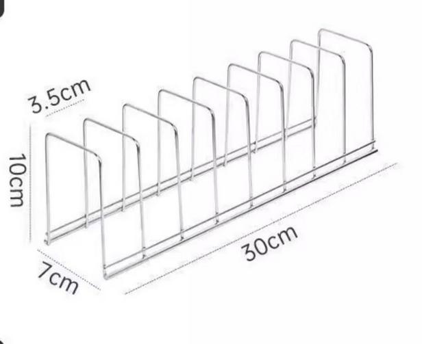 Stainless Steel Dish Draining Rack Kitchen Pot Lid Plates Storage