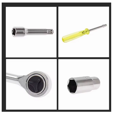 Krachtige 40Pcs Wrench Socket Combination Tool Kit Automobile and Motorcycle Combination Tool