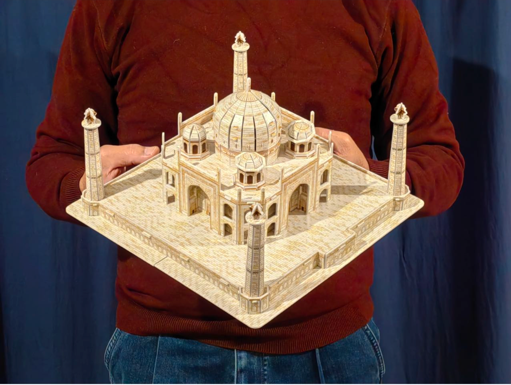 3d Puzzles Taj Mahal India-Hardback Edition Diy Building Paper Model Creative