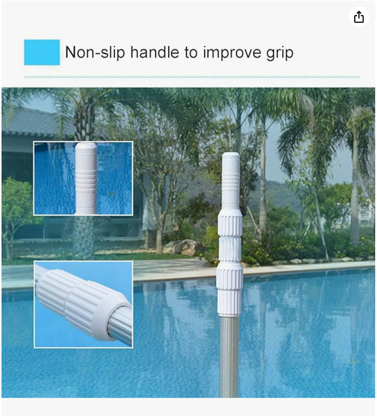Swimming Pool Pole,Aluminum for Cleaning Brushes Vacuum Cleaners for Skimming Net Rakes