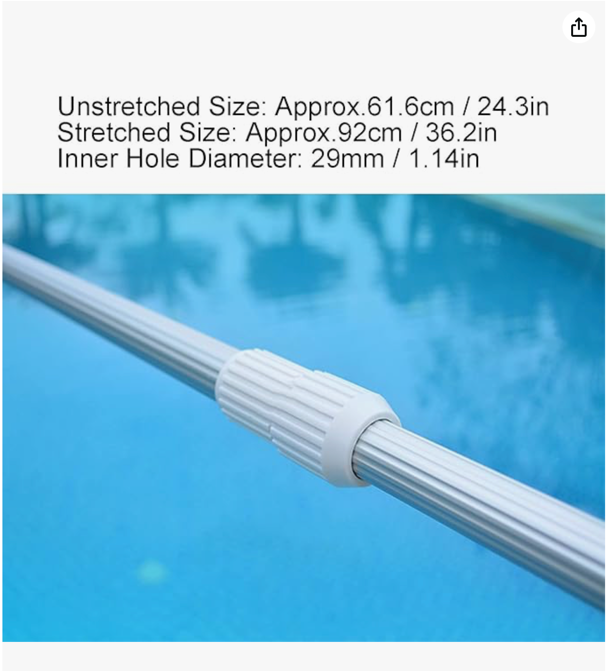 Swimming Pool Pole,Aluminum for Cleaning Brushes Vacuum Cleaners for Skimming Net Rakes