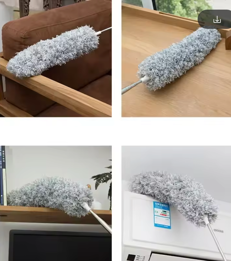 280cm Adjustable Telescopic Bending Duster Brush Feather Dust Cleaner