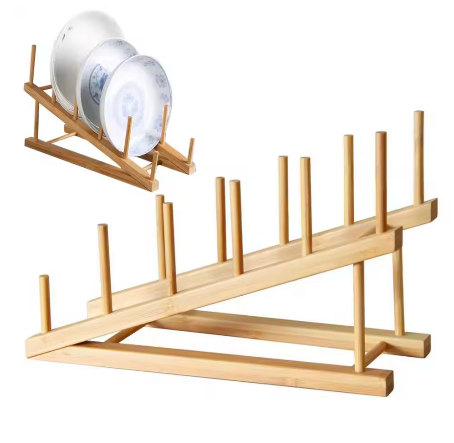 Dish Storage Rack Bamboo Dish Organizer Bamboo Kitchen Dish Rack