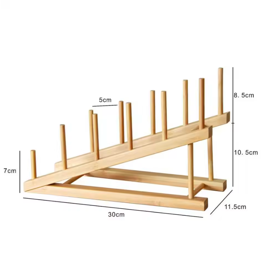 Dish Storage Rack Bamboo Dish Organizer Bamboo Kitchen Dish Rack