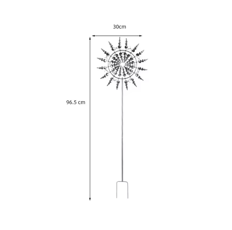 Metal Wind Spinner - Outdoor Garden Decor, Rotating Wind Chime for Yard & Patio
