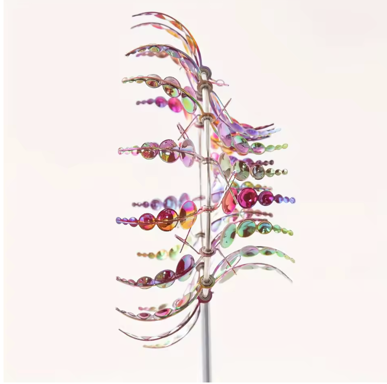 Metal Wind Spinner - Outdoor Garden Decor, Rotating Wind Chime for Yard & Patio