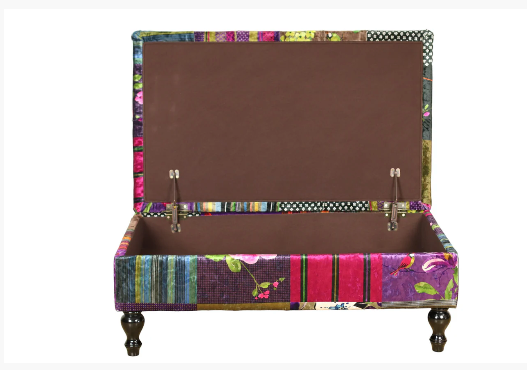 Patchwork Storage Ottoman