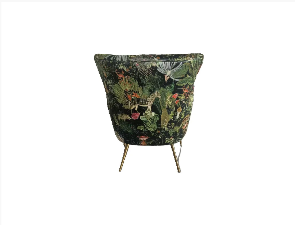 Green Patchwork Accent Chair