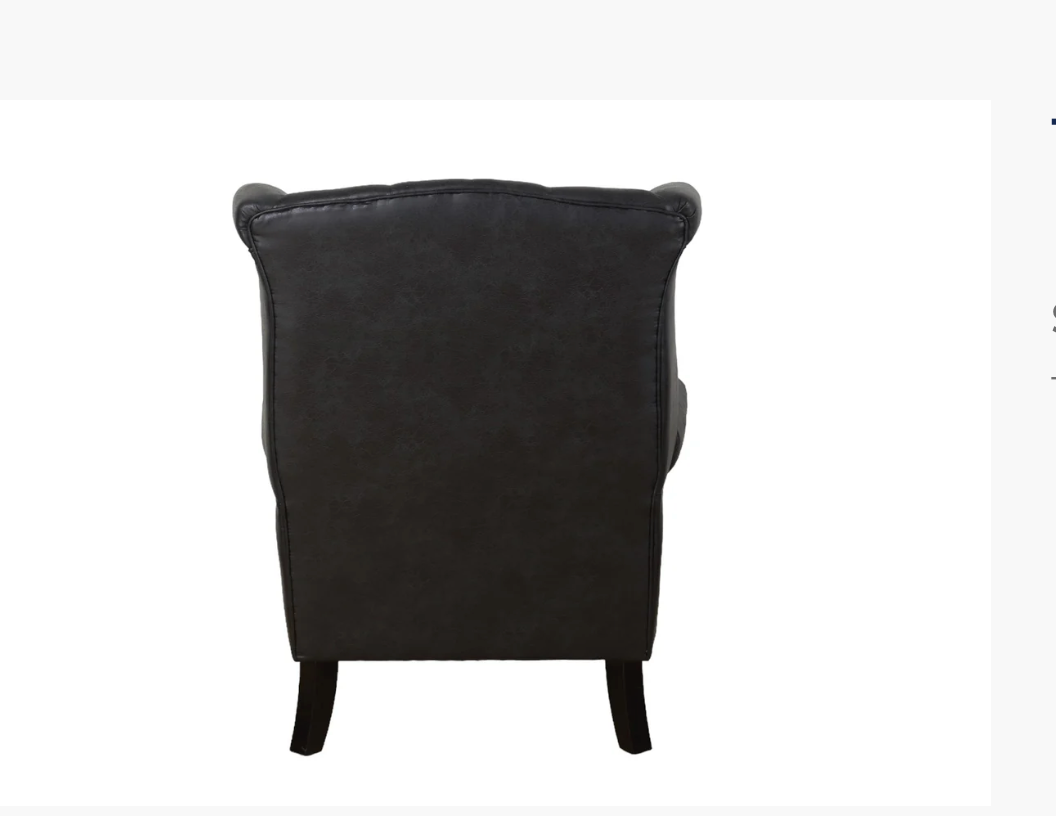 Large Wing Chair Dark Brown