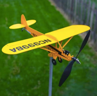 Creative Airplane Wind Spinner Weather Vane for Garden Wind Spinner