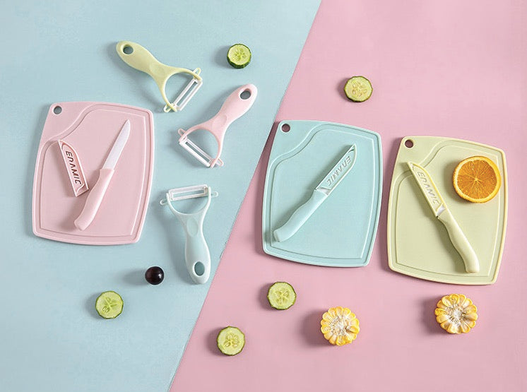 Ceramic Knife Set Kid Friendly Kitchen Vegetable Fruit Knives