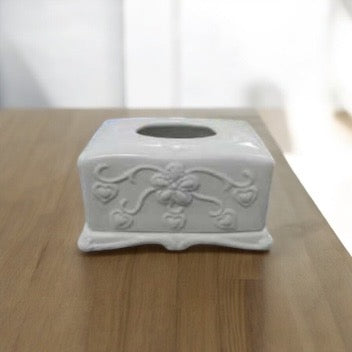 French Style Tissue Box Ceramic Decoration