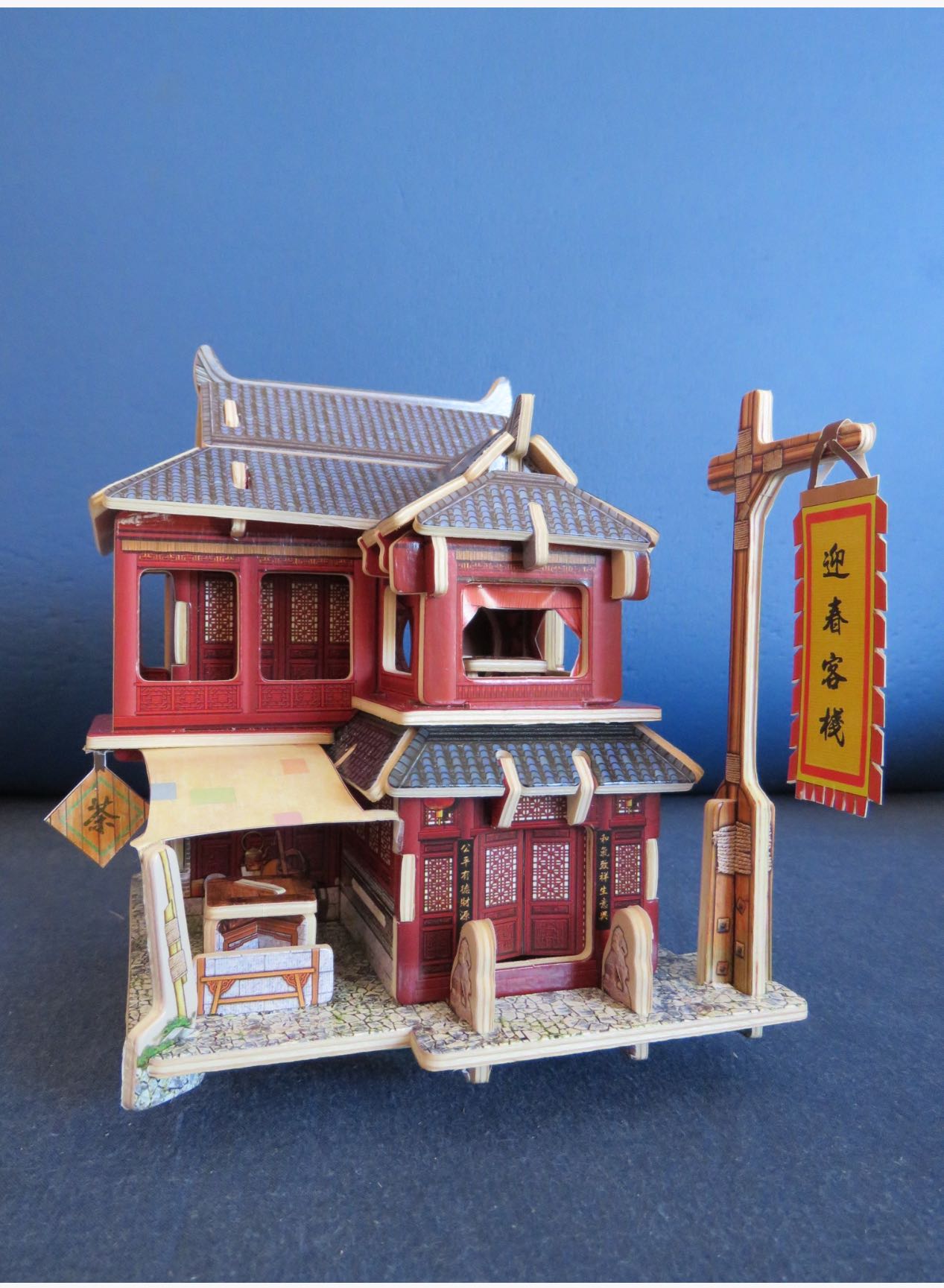 Miniature Dollhouse Kit DIY Miniature Room Set Traditional Chinese motel