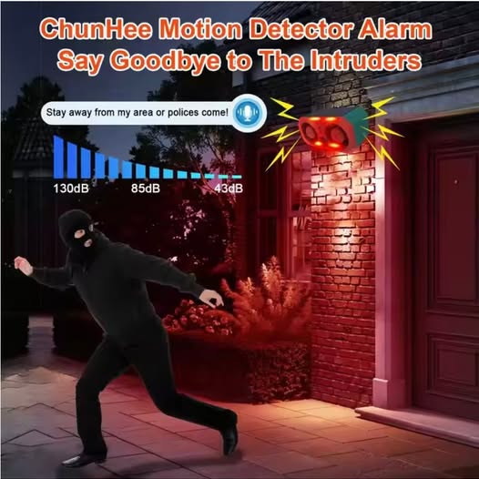 Motion Detector Alarm Light with Remote for Farm/Home