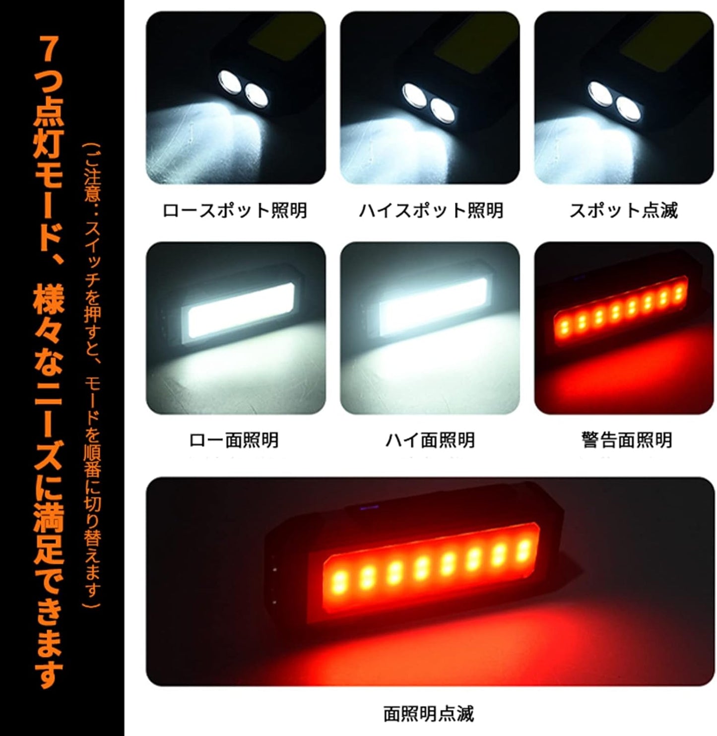 Work Light, USB Rechargeable, LED COB Light