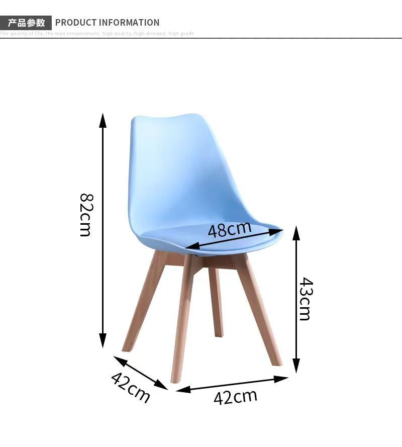 Stylish simple solid wood dining chair outdoor leisure