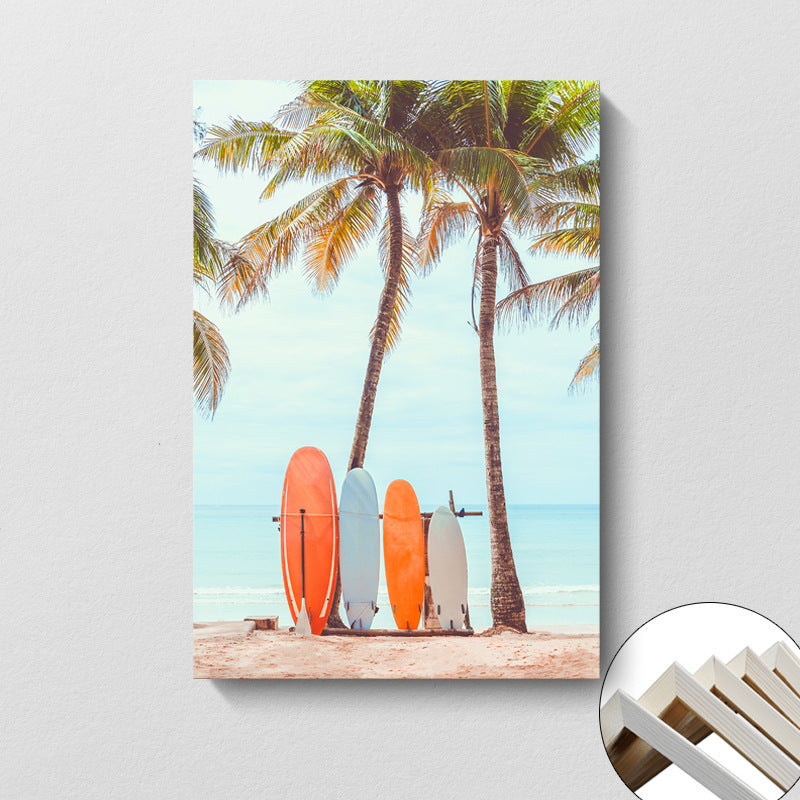 Beach and Car poster - Artwork to frame with a car on the beach