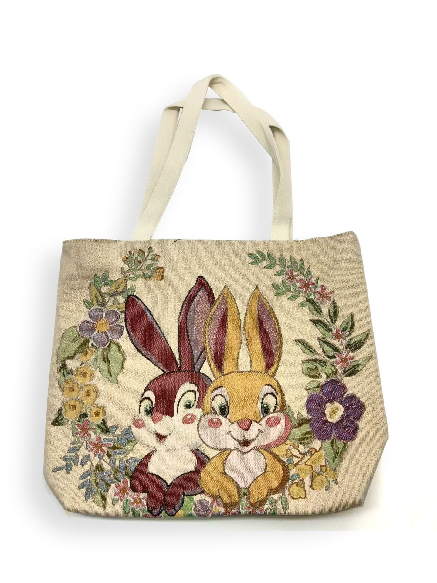 Embroidery Canvas Bag Shoulder Traveling Pouch Handbag
