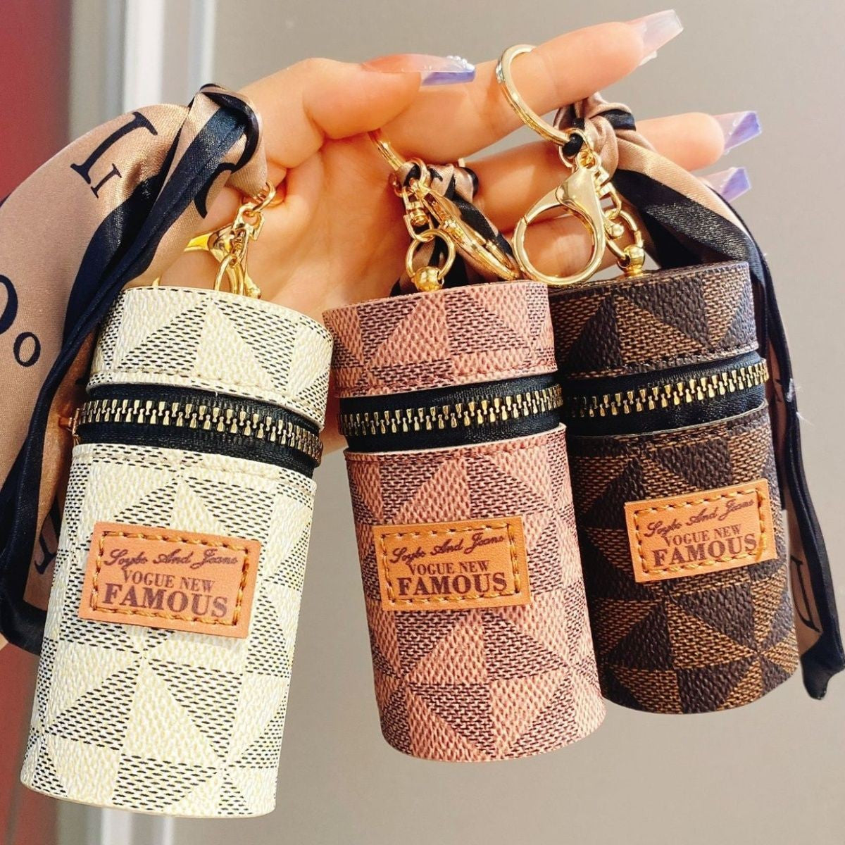 Perfume Multifunctional Lipstick Case Keychain Keychain