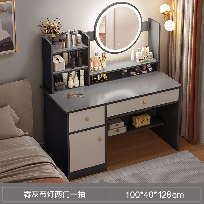 Bedroom Dressing Tables Modern Simple Makeup Cabinet with LED Mirror