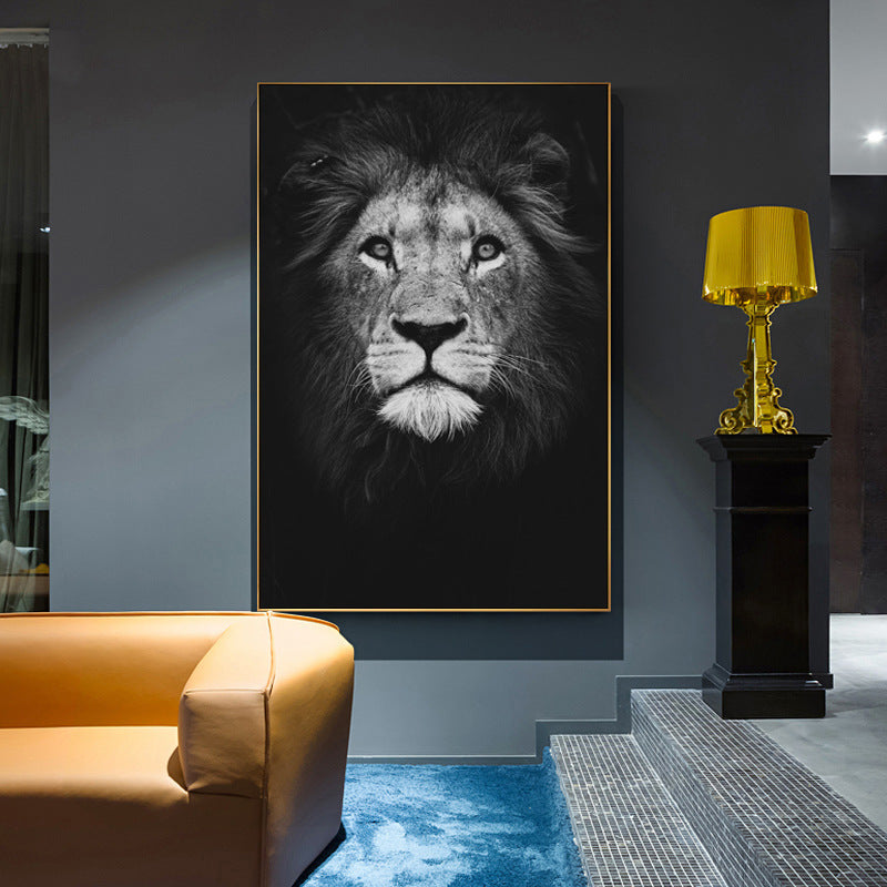 Wall Art Canvas Painting Home DecorBlack and White Animal