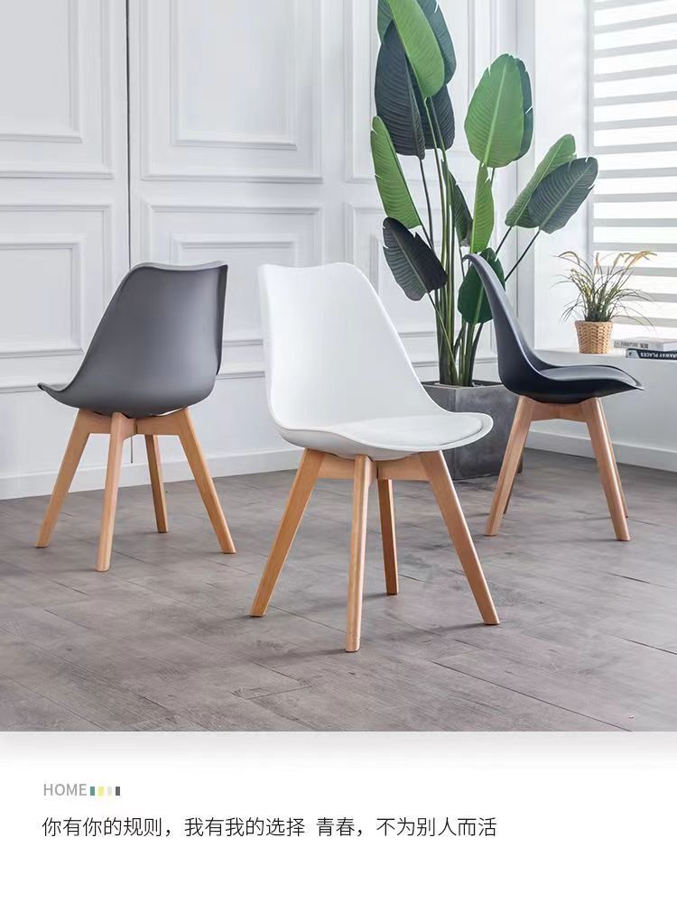 Stylish simple solid wood dining chair outdoor leisure