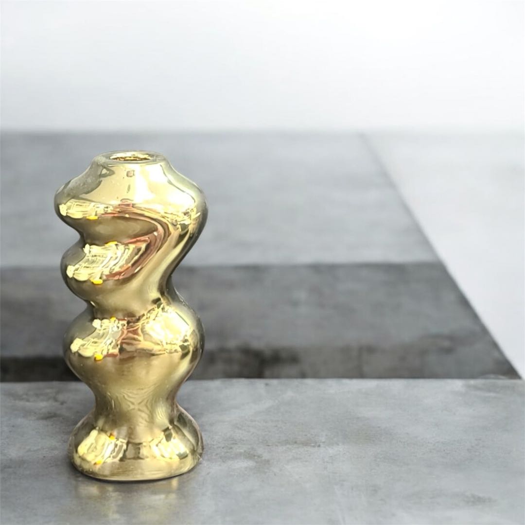 teresstre ceramic candle holder 8x5x26cm-gold
