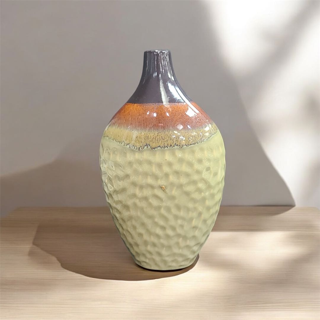 Handcrafted Retro Glazed Ceramic Vase