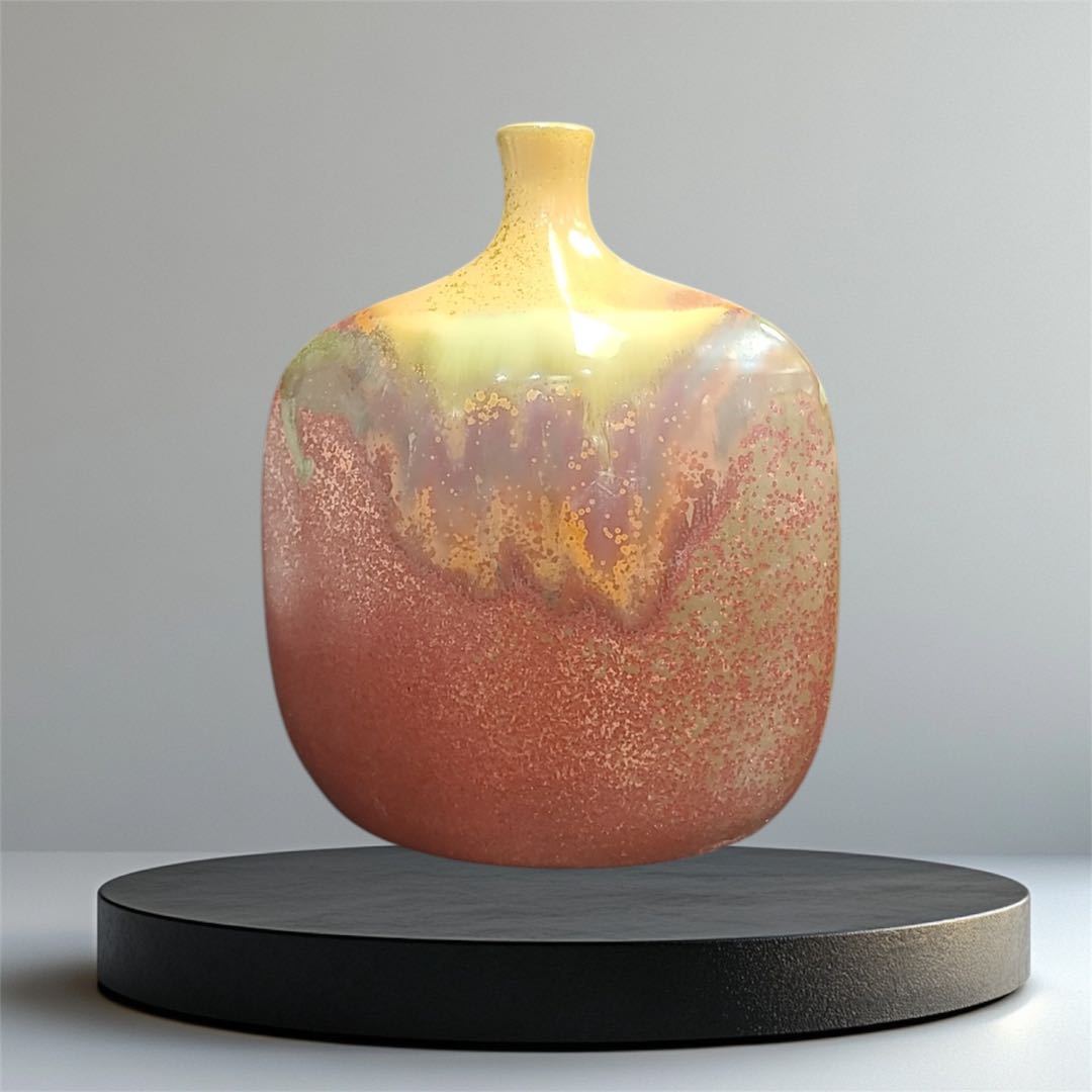 Handcrafted Retro Glazed Ceramic Vase