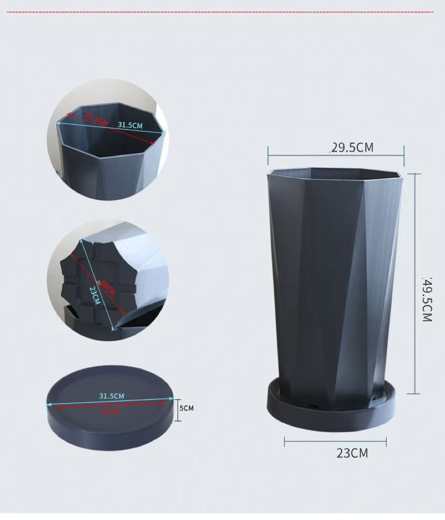 Large Size Plastic Resin Flower Pots