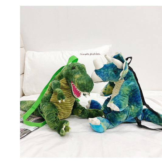 Creative 3D Dinosaur Backpack Cute Animal Cartoon Plush Backpack Dinosaurs Bag