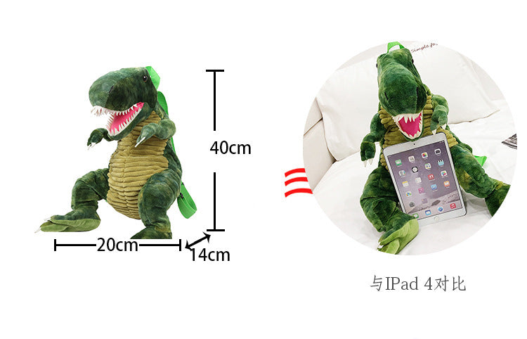 Creative 3D Dinosaur Backpack Cute Animal Cartoon Plush Backpack Dinosaurs Bag