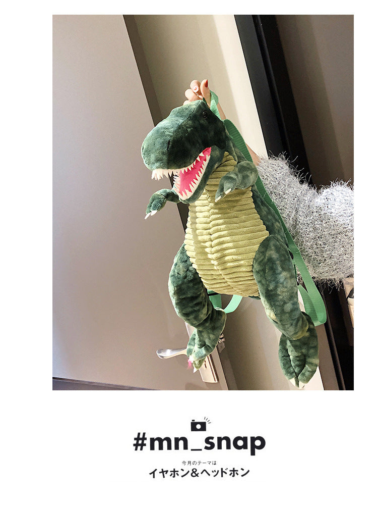 Creative 3D Dinosaur Backpack Cute Animal Cartoon Plush Backpack Dinosaurs Bag