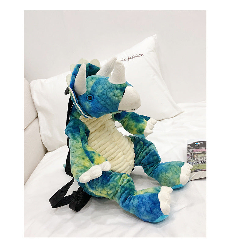 Creative 3D Dinosaur Backpack Cute Animal Cartoon Plush Backpack Dinosaurs Bag