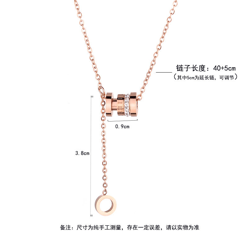 Temperament Little Roman Waist Tassel Pendant Necklace