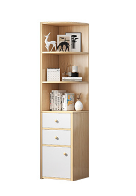 Corner Cabinet with Drawer and Shelves Small Space Storage Solution 150CM